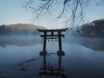 Kinrin Lake at Yufuin: Golden Reflections and the Mysterious Torii Gate