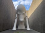 Famous Dog Sculptures by Yoshitomo Nara in Aomori